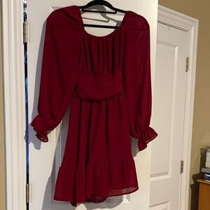 Elegant Red Maxi Dress